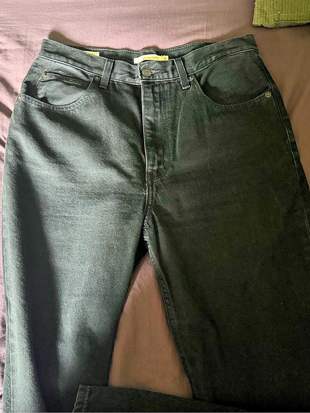 Levi's 70s High Slim Straight Jeans Black Waist 30